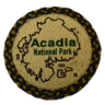 Acadia National Park Map Round 10" Swatch