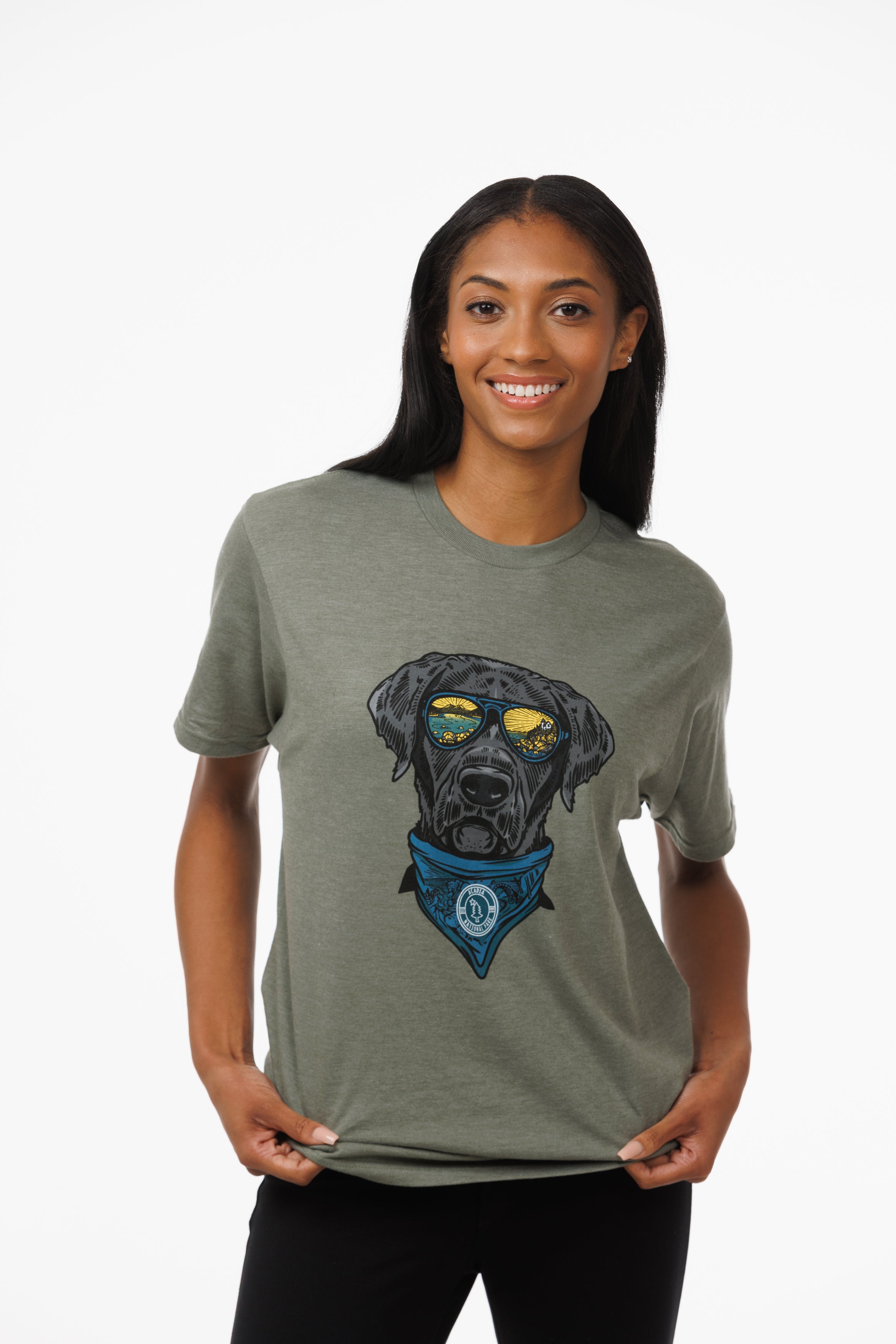 IO着用VALLAD CASH DISPENSER TEE BLACK Wild Tribute Acadia Black Lab T-Shirt – Jordan Pond House Shop