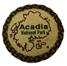 Acadia National Park Map Round 10" Swatch
