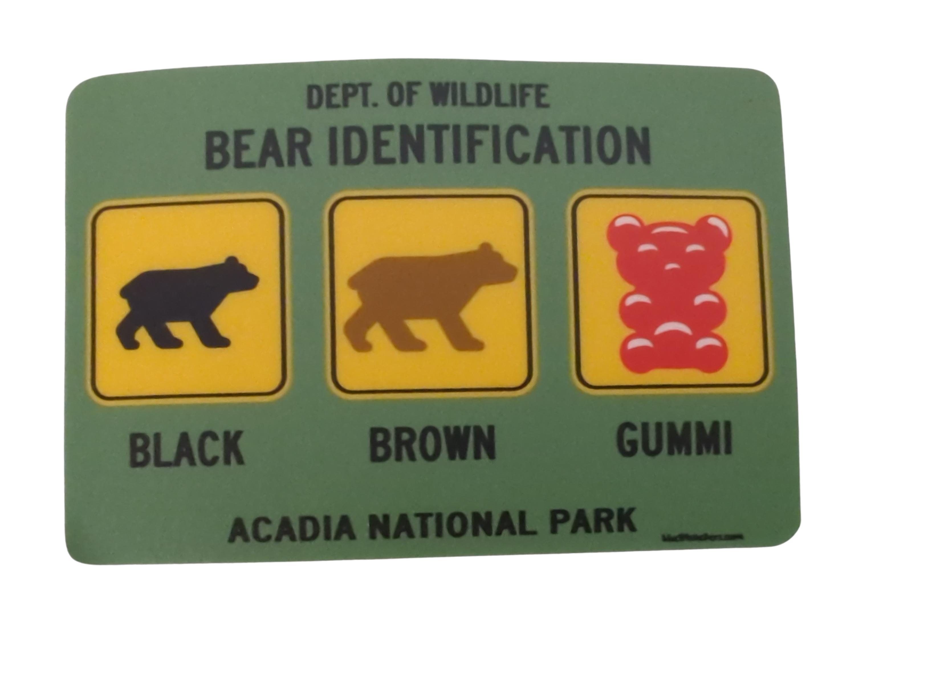 Bear Identification Funny Sticker – Jordan Pond House Shop